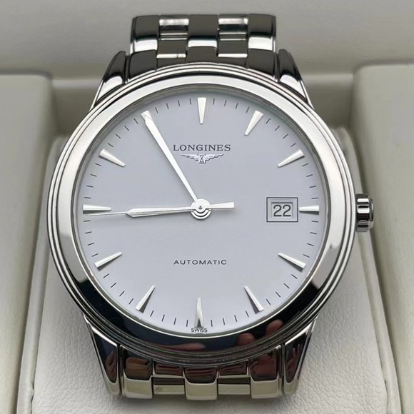 Longines Mens Swiss quartz white dial - Picture 1 of 4